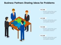 Business partners sharing ideas for problems