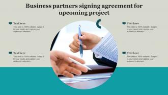 Business Partners Signing Agreement For Upcoming Project