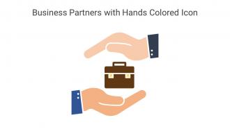 Business Partners With Hands Colored Icon In Powerpoint Pptx Png And Editable Eps Format