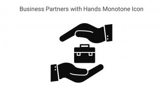 Business Partners With Hands Monotone Icon In Powerpoint Pptx Png And Editable Eps Format