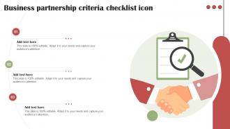 Business Partnership Criteria Checklist Icon