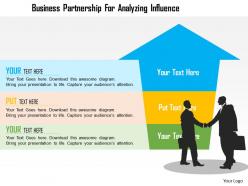 Business partnership for analyzing influence flat powerpoint design