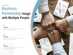 Business partnership image with multiple people