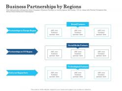 Business partnerships by regions ppt presentation pictures icons