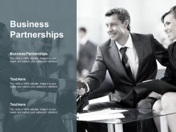 Business partnerships ppt powerpoint presentation designs cpb