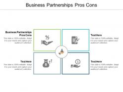 Business partnerships pros cons ppt powerpoint presentation file smartart cpb
