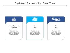 Business partnerships pros cons ppt powerpoint presentation professional structure cpb