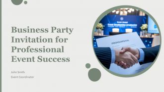 Business Party Invitation For Professional Event Success PPT Sample AT