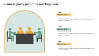 Business Party Planning Meeting Icon