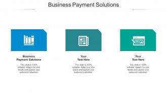 Business payment solutions ppt powerpoint presentation professional design ideas cpb