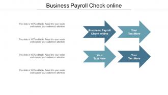 Business payroll check online ppt powerpoint presentation portfolio slides cpb