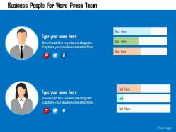 Business people for word press team flat powerpoint design