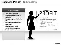 Business people silhouettes powerpoint presentation slides