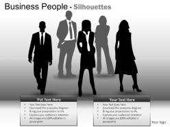 Business people silhouettes powerpoint presentation slides db