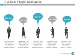 Business people silhouettes powerpoint presentation visual