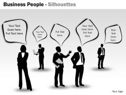 Business people silhouettes ppt 15