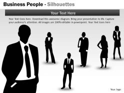 Business people silhouettes ppt 17