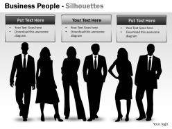 Business people silhouettes ppt 1