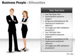 Business people silhouettes ppt 2