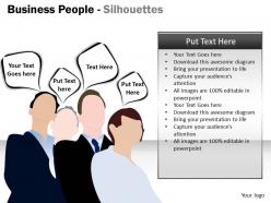 Business people silhouettes ppt 4