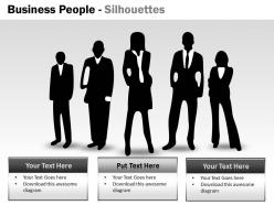 Business people silhouettes ppt 5