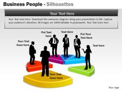 Business people silhouettes ppt 9