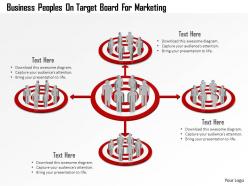 Business peoples on target board for marketing powerpoint template