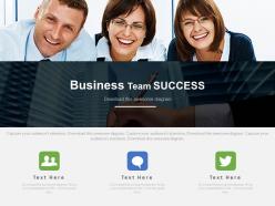 Business peoples team for success in communication powerpoint slides
