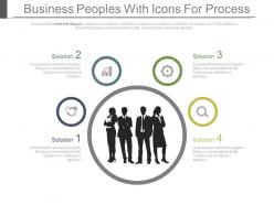 Business peoples with icons for process powerpoint slides