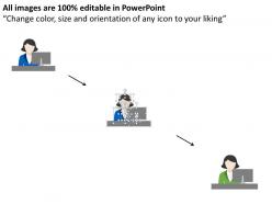 Business peoples with laptops flat powerpoint design