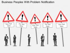 Business peoples with problem notification flat powerpoint desgin