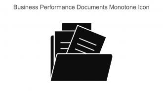 Business Performance Documents Monotone Icon In Powerpoint Pptx Png And Editable Eps Format
