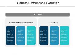 Business performance evaluation ppt powerpoint presentation slides guide cpb