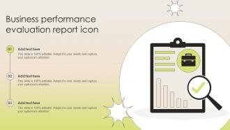 Business Performance Evaluation Report Icon