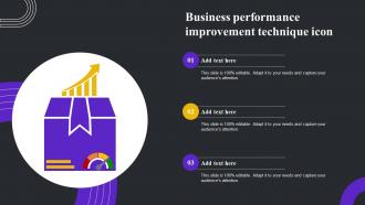 Business Performance Improvement Technique Icon