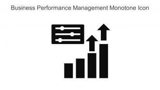 Business Performance Management Monotone Icon In Powerpoint Pptx Png And Editable Eps Format