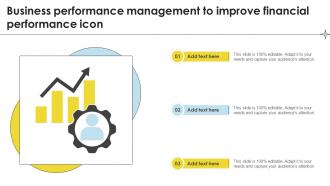 Business Performance Management To Improve Financial Performance Icon