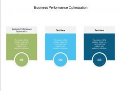 Business performance optimization ppt powerpoint presentation icon images cpb