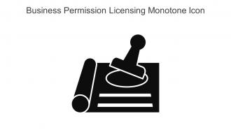 Business Permission Licensing Monotone Icon In Powerpoint Pptx Png And Editable Eps Format