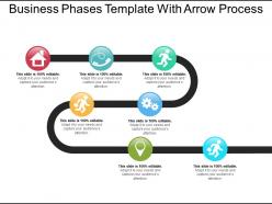 Business phases template with arrow process