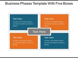 Business Phases Template With Five Boxes