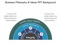 Business philosophy and values ppt background