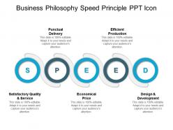 Business philosophy speed principle ppt icon