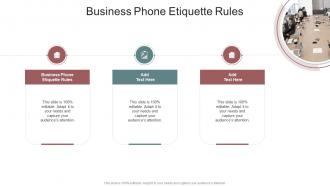 Business Phone Etiquette Rules In Powerpoint And Google Slides Cpb