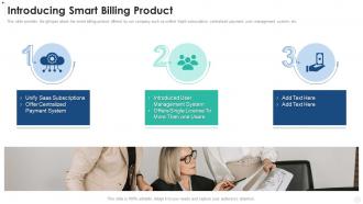 Business Pitch Deck Introducing Smart Billing Product Ppt Download