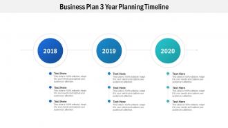 Business plan 3 year planning timeline