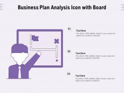 Business plan analysis icon with board