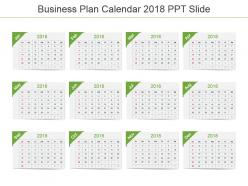 Business plan calendar 2018 ppt slide