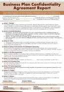 Business plan confidentiality agreement report presentation report infographic ppt pdf document