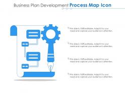 Business plan development process map icon